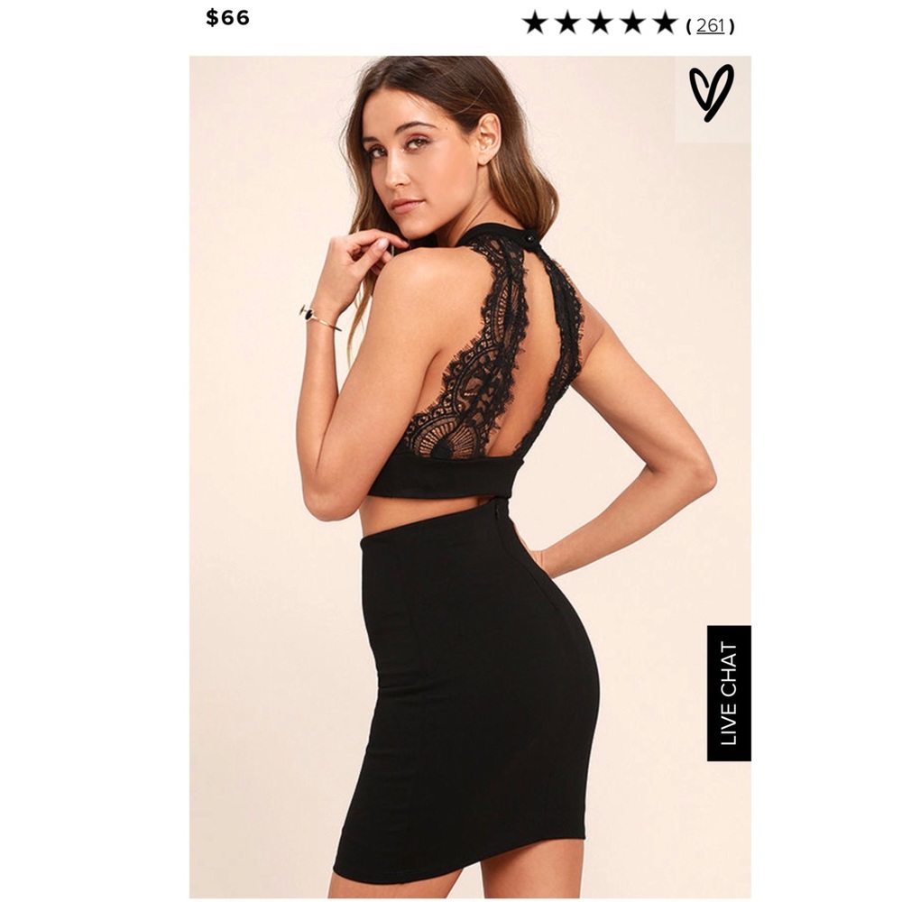🖤 BLACK LACE TWO PIECE DRESS